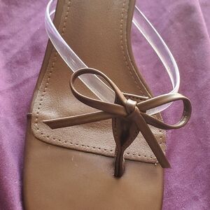 Fashion Nova Brown and Clear Heels